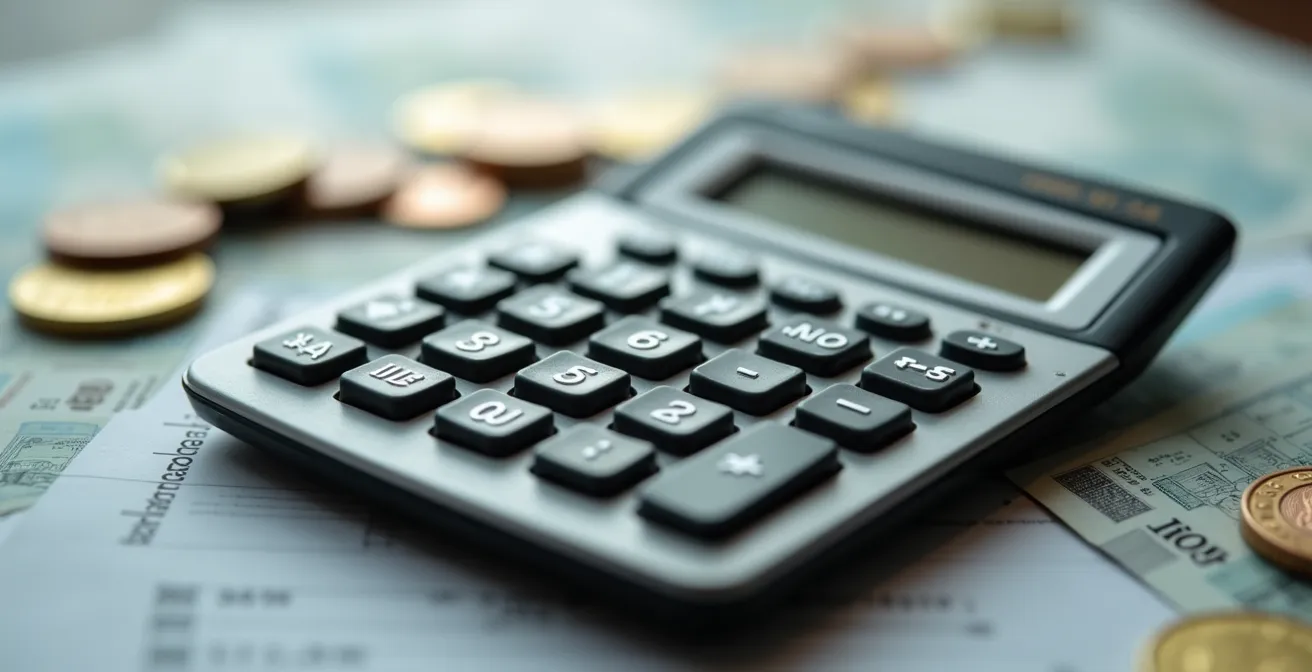 Vista detallada de facturas y calculadora mostrando costes de seguro