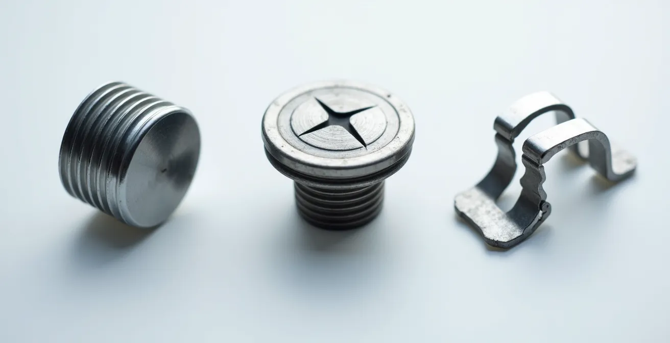 Tres tipos diferentes de tapas de bote sifónico en baños españoles