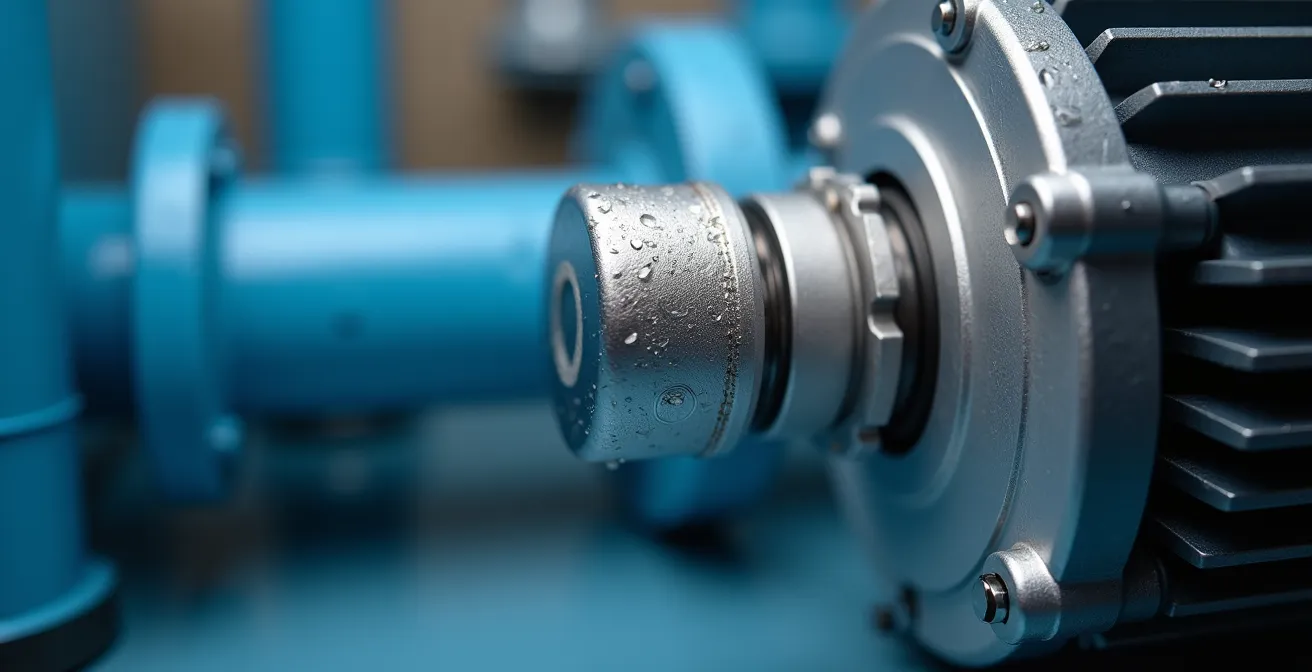 Sensor IoT de vibración instalado en bomba de piscina comunitaria para mantenimiento predictivo